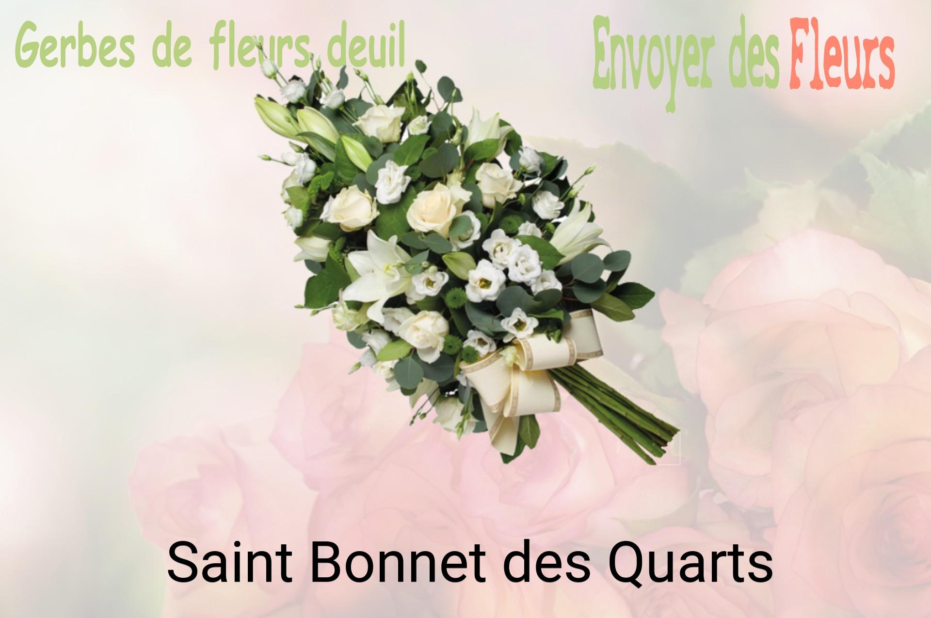 Gerbe de fleurs de deuil livrée à Saint-Bonnet-des-Quarts
